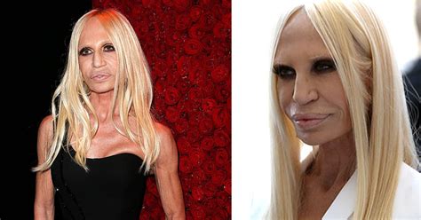 donatella versace avant chirurgie|donatella versace without make up.